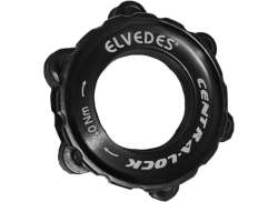 Elvedes Center Lock  CNC + Ring - Schwarz