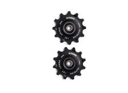 Elvedes CP2017101 Derailleurwieltjes 2x12 Tands - Zwart