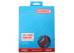 Elvedes Gear Cable Kit ATB/Race Universal - Red