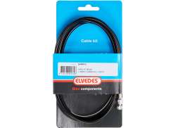 Elvedes Set Cabluri De Fr&acirc;nă Spate Inox - Negru