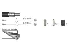 Elvedes Set Cabluri De Fr&acirc;nă Universal Inox - Galben
