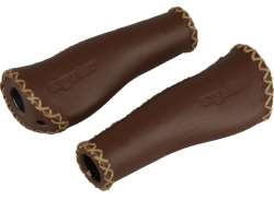 Ergotec Grips 135mm - Brown Leather