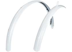 Excelsior Cl&aacute;ssico E Deluxe Conjunto De Guarda-Lamas 28&quot; Alu - Branco