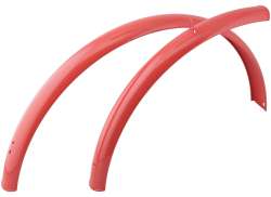 Excelsior Spatbordset 26\" Zwan Retro - Rose Rood