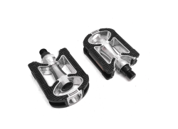 Falkx Alloy Pedaler Anti Slip Aluminium/Plastik - Sort/S&oslash;lv