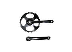 Falkx Cranckstel 44T 170mm Sin Chaveta Acero - Negro