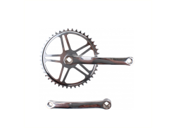 Falkx Guarnitura 44T 170mm Senza Chiavetta Acciaio - Argento