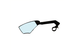 Falkx MultiFlex Lusterko Rowerowe Lewe Regulowane 11x5cm - Czarny