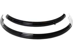 Falkx Parafanghi Set 28x1 1/2&quot; Acciaio Incl. Barre - Nero