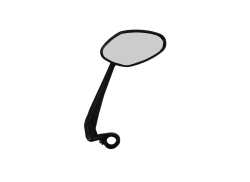 Falkx Radar Oglindă De Bicicletă Dreapta 13x6cm - Negru