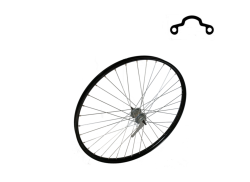 Falkx Roue Arri&egrave;re 28x1 1/2&quot; 3V Moyeu De Frein Aluminium - Noir