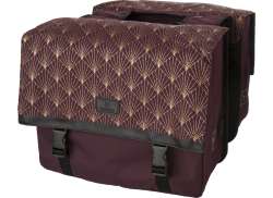 FastRider Nara Dobbelt Cykeltaske 33L - Dekoration/Aubergine