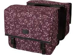 FastRider Nara Dubbel Packväska 33L - Blommor/Aubergine