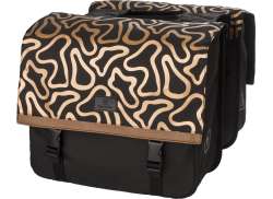 FastRider Nara Groove Dubbel Packväska 33L - Svart/Brun