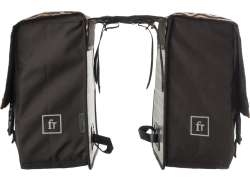 FastRider Nara Groove Dubbel Packväska 33L - Svart/Brun