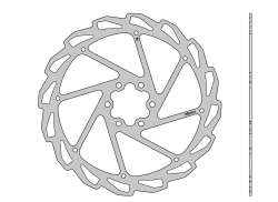 Ferando FBD0010R 6B Disc De Fr&acirc;nă &Oslash;220 2mm - Argintiu