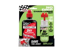 Finish No Drip Cha&icirc;ne Graisse + Dry Cha&icirc;ne Graisse - 120/60ml