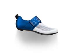 Fizik Transiro Hydra Cyklistick&eacute; Tretry B&iacute;l&aacute;/Kovov&yacute; Modr&aacute; Wit/Metallic Blauw