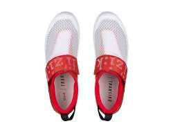 Fizik Transiro Hydra Fahrradschuhe Weiß/Metallic Rot - 39,5