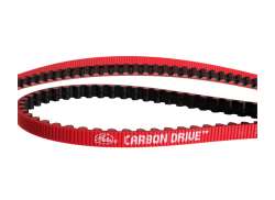 Gates CDX Carbon Drive Aandrijfriem 1265mm 115T- Rood/Zwart