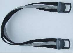 Gazelle Curea Triplă Elastică Cu Capete Metalice Powervision 28 Inci - Negru/Argintiu 2
