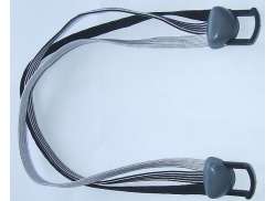Gazelle Curea Triplă Elastică Cu Capete Metalice Putere Vision 28 Inci - Negru/Argintiu
