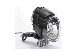 Gazelle 头灯 AXA 70 勒克斯 发电花鼓 + 支架 - 黑色/灰色