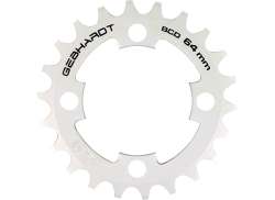 Gebhardt Chainring 22 Tooth 4 Holes Silver