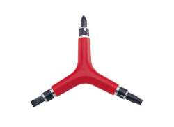 Gelo Toolz Y Bit Chave Plano / Cruzar / Hex - Vermelho/Preto