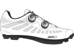 Giro Gritter Pantofi De Ciclism Alb - 48