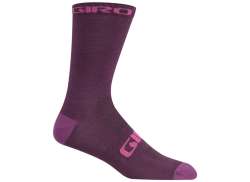Giro Seasonal Merino Wool Cyklistick&eacute; Ponožky Tře&scaron;ně/Fialov&aacute; - L 43-45