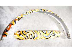 Golden Lion Fendersats 22" Blomma - Gul/Vit