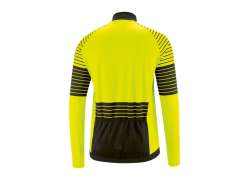 Gonso Alvor Complet Fermoar Tricou Cu M&acirc;necă Lungă Pentru Ciclism Negru/Galben Black/Yellow