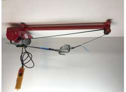 Guindaste &amp; Co Estrutura De Apoio De Bicicleta El&eacute;trico At&eacute; 125Kg - Vermelho/Preto