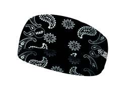 H.A.D. Merino Headband India Paisley Black - One Size