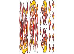 HBS Bicycle Sticker Flames- Red/Yellow