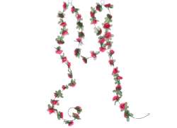 HBS Blomsterkrans LED 220cm - Cerise Rosa