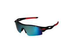 HBS Cycling Glasses Polarized Mirror Blue/Green - Black/Red