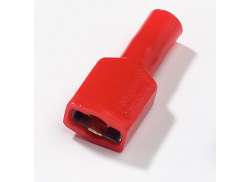 HBS Enchufe Plano Mujer 6.3mm - Rojo (100)