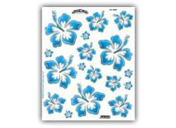 HBS Fiets Sticker Hawaii Bloemen Blauw