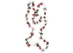 HBS Flower Garland Flair 220cm - Flare Pink/Froly Red