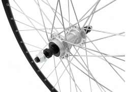 HBS Hinterrad 28 Freilauf Feste Achse - Schwarz/Silber