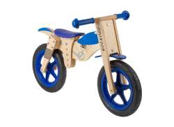 HBS Motorbike Balancecykel 12" Træ - Blå