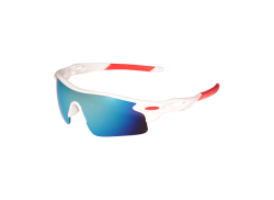 HBS Radsportbrille Mirror Minze Breeze - Weiß/Rot