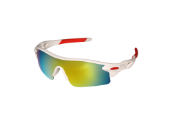 HBS Radsportbrille Mirror Tropic Blaze - Weiß/Rot