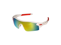 HBS Radsportbrille Polarisiert Mirror Tropic Blaze - Weiß/Ro