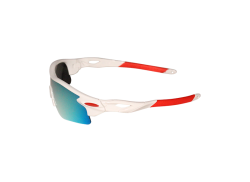 HBS Radsportbrille Polarisiert Mirror Tropic Blaze - Weiß/Ro