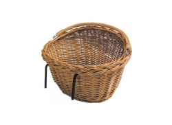 HBS Rattan Fahrradkorb mit Haken - Natur