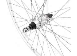 HBS Roue Arri&egrave;re 28" 8/10V Cassette Shimano Freins Sur Jante - Argent