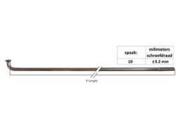 HBS Spiță 10 (Ø3.251mm) 208mm Fără Niplu